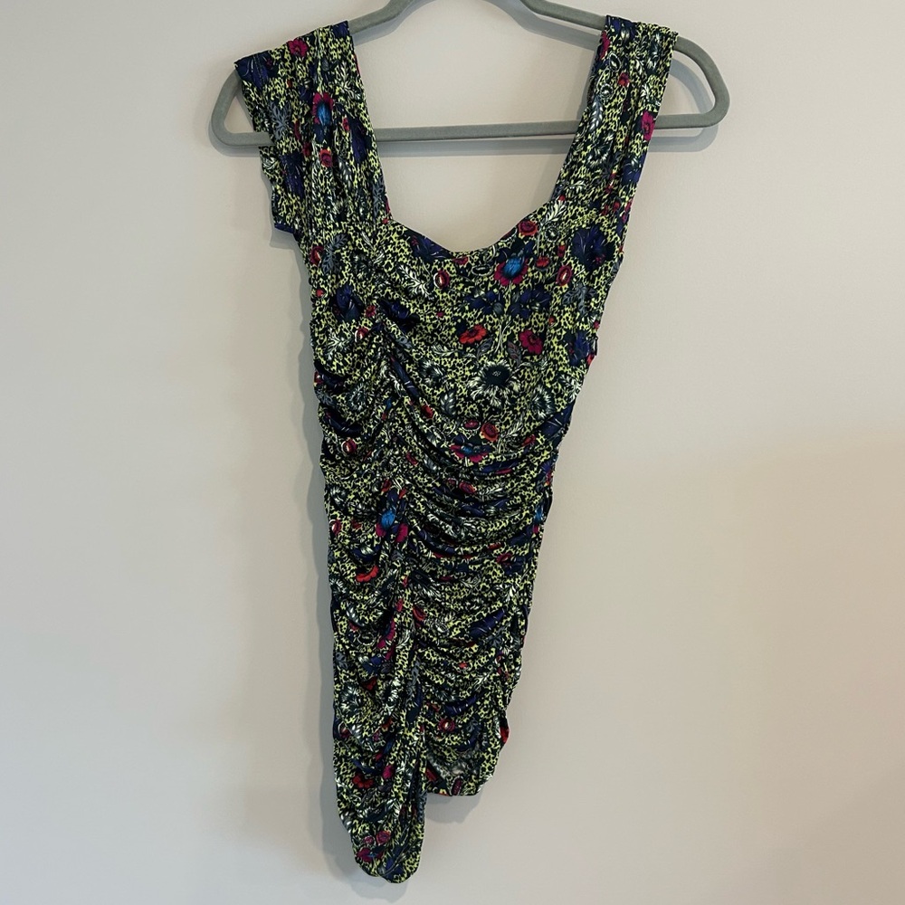 Versace Jeans Couture Green Floral Dress